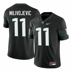 Alessio Milivojevic Collection: MSU #11 Black High School Stitched Men's Football Jersey 72398321