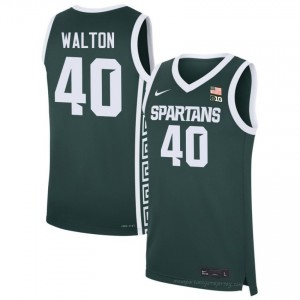 #40 Brennan Walton MSU Green Men's Jersey - Heavy-Duty Stitched Basketball Uniform 87190333