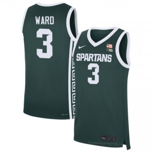Cam Ward #3 Michigan State Spartans Green College Jersey - Premium Men's Basketball Edition 72564328