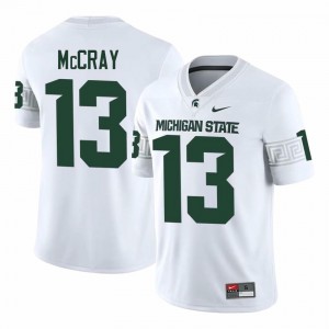 White Spartans #13 Chrishon McCray Men's Player Jersey - Heavy-Duty Embroidery Football Uniform 59118953