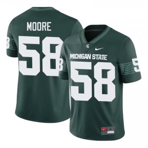 Conner Moore #58 Michigan State Spartans Green College Stitch Jersey - Premium Men's Football Edition 17941007