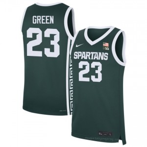 Draymond Green Collection: MSU #23 Green Player Embroidery Men's Basketball Jersey 70363053