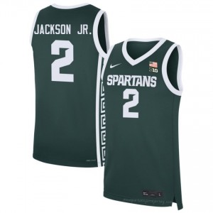 Authentic Jaren Jackson Jr. Michigan State Spartans #2 Green Jersey - Men's College Hoops Elite Collection 35071472