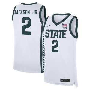 White MSU Spartans #2 Jaren Jackson Jr. Men's NCAA Jersey - Heavy-Duty Stitched Basketball Uniform 65954915