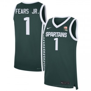 Green Michigan State Spartans #1 Jeremy Fears Jr. Men's College Jersey - Heavy-Duty Stitched Basketball Uniform 89696860