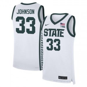 White Spartans #33 Magic Johnson Men's University Jersey - Heavy-Duty Stitched Basketball Uniform 63310920