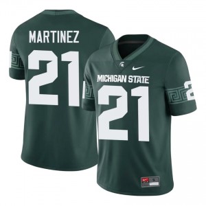 Nikai Martinez #21 Michigan State Spartans Green College Stitch Jersey - Premium Men's Football Edition 80534539
