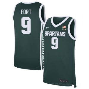 #9 Trey Fort Michigan State Spartans Green Men's Jersey - Heavy-Duty Stitched Basketball Uniform 41676098