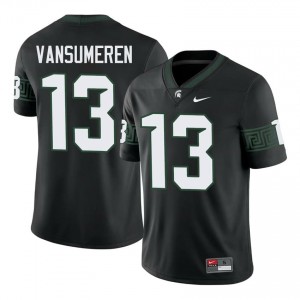 #13 Ben VanSumeren MSU Spartans Black Men's Jersey - Official University Stitched Football Uniform 49185413