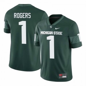 Charles Rogers Collection: MSU #1 Green High School Stitch Men's Football Jersey 82507622