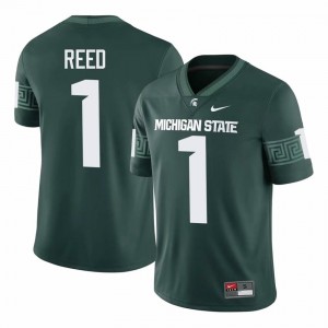 Jayden Reed Collection: MSU #1 Green High School Stitch Men's Football Jersey 98661178