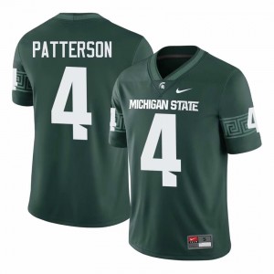 Authentic Jaziun Patterson Michigan State #4 Green Jersey - Men's NCAA Football Elite Collection 83463874