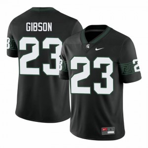 #23 Kirk Gibson MSU Spartans Black Men's Jersey - Official University Stitched Football Uniform 63559925