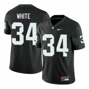 Lorenzo White #34 Michigan State Spartans Black College Stitched Jersey - Premium Men's Football Edition 82470079