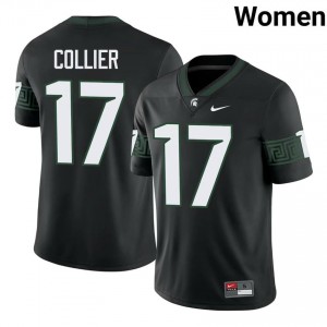 Black Spartans #17 Braylon Collier Women's Player Jersey - Heavy-Duty Stitched Football Uniform 46035122