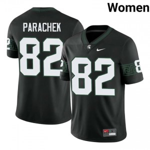 Brennan Parachek #82 Michigan State Spartans Black College Stitched Jersey - Premium Women's Football Edition 28420585