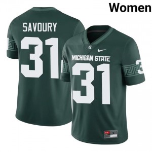 Green Spartans #31 Jayden Savoury Women's Player Jersey - Heavy-Duty Stitch Football Uniform 97403998