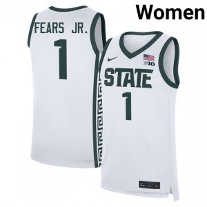 Jeremy Fears Jr. #1 Spartans White University Jersey - Premium Women's Basketball Edition 31674305