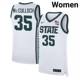 Jesse McCulloch #35 Spartans White University Jersey - Premium Women's Basketball Edition 62136336