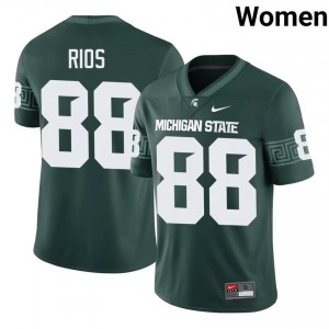 Green Spartans #88 Kai Rios Women's Player Jersey - Heavy-Duty Stitch Football Uniform 97314377