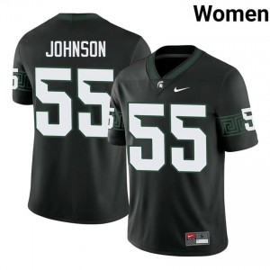 Black Spartans #55 Rakeem Johnson Women's Player Jersey - Heavy-Duty Stitched Football Uniform 43538667