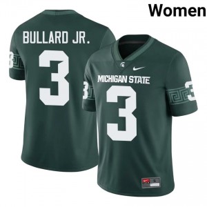 Green Spartans #3 Rodney Bullard Jr. Women's Player Jersey - Heavy-Duty Stitch Football Uniform 69876719
