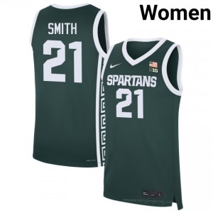 Steve Smith #21 MSU Green Player Jersey - Premium Women's Basketball Edition 17147939