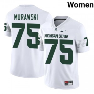 Ben Murawski #75 Michigan State Spartans White College Embroidery Jersey - Premium Women's Football Edition 39496735