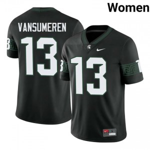Authentic Ben VanSumeren Michigan State #13 Black Jersey - Women's NCAA Football Elite Collection 46931000