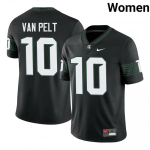 Brad Van Pelt #10 Michigan State Spartans Black College Stitched Jersey - Premium Women's Football Edition 66979996