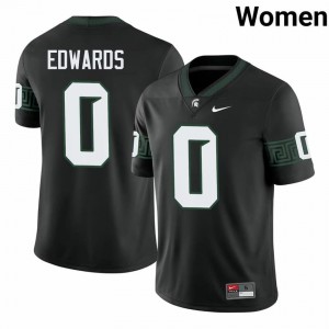 Black Spartans #0 Cam Edwards Women's Player Jersey - Heavy-Duty Stitched Football Uniform 31187843