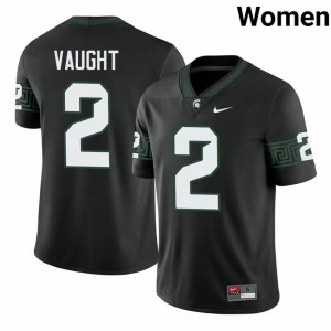 Devin Vaught Collection: MSU #2 Black High School Stitched Women's Football Jersey 63518049