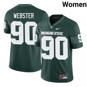 George Webster #90 Michigan State Spartans Green College Stitch Jersey - Premium Women's Football Edition 46086747