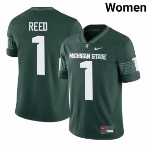 Green Spartans #1 Jayden Reed Women's Player Jersey - Heavy-Duty Stitch Football Uniform 73474720