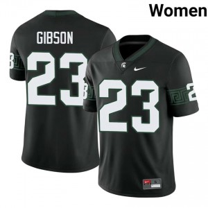 Authentic Kirk Gibson Michigan State #23 Black Jersey - Women's NCAA Football Elite Collection 38311592