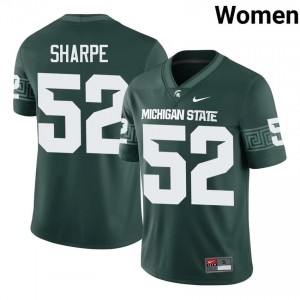 Green Spartans #52 Nick Sharpe Women's Player Jersey - Heavy-Duty Stitch Football Uniform 19612198