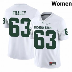 White Spartans #63 Trent Fraley Women's Player Jersey - Heavy-Duty Embroidery Football Uniform 51740374