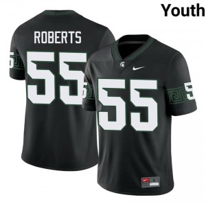 Ben Roberts Collection: MSU #55 Black High School Stitched Youth Football Jersey 65161963