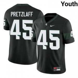 Authentic Brady Pretzlaff Michigan State #45 Black Jersey - Youth NCAA Football Elite Collection 33965907