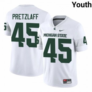Brady Pretzlaff #45 Michigan State Spartans White College Embroidery Jersey - Premium Youth Football Edition 99707554