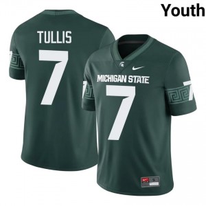 Brandon Tullis Collection: MSU #7 Green High School Stitch Youth Football Jersey 71053523