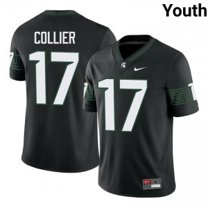 Braylon Collier #17 Michigan State Spartans Black College Stitched Jersey - Premium Youth Football Edition 38503701