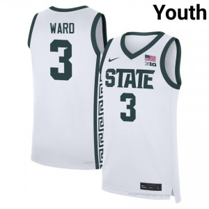 Cam Ward #3 MSU Spartans White NCAA Jersey - Premium Youth Basketball Edition 53730759