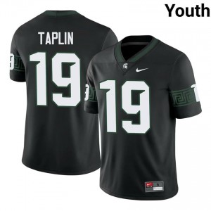 Charles Taplin Collection: MSU #19 Black High School Stitched Youth Football Jersey 81547605