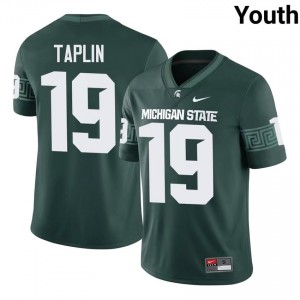 Green Spartans #19 Charles Taplin Youth Player Jersey - Heavy-Duty Stitch Football Uniform 85323328