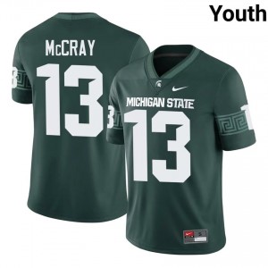 Green Spartans #13 Chrishon McCray Youth Player Jersey - Heavy-Duty Stitch Football Uniform 72779841