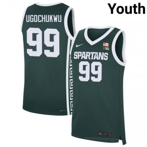 #99 Divine Ugochukwu MSU Green Youth Jersey - Heavy-Duty Stitched Basketball Uniform 47650821