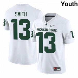 White Spartans #13 Isaac Smith Youth Player Jersey - Heavy-Duty Embroidery Football Uniform 91601126