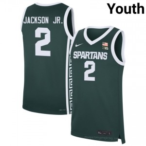 Jaren Jackson Jr. #2 Michigan State Spartans Green College Jersey - Premium Youth Basketball Edition 88269810