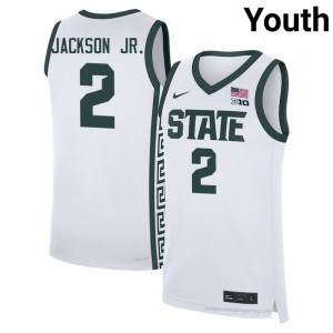 Authentic Jaren Jackson Jr. MSU Spartans #2 White Jersey - Youth NCAA Hoops Elite Collection 79060334